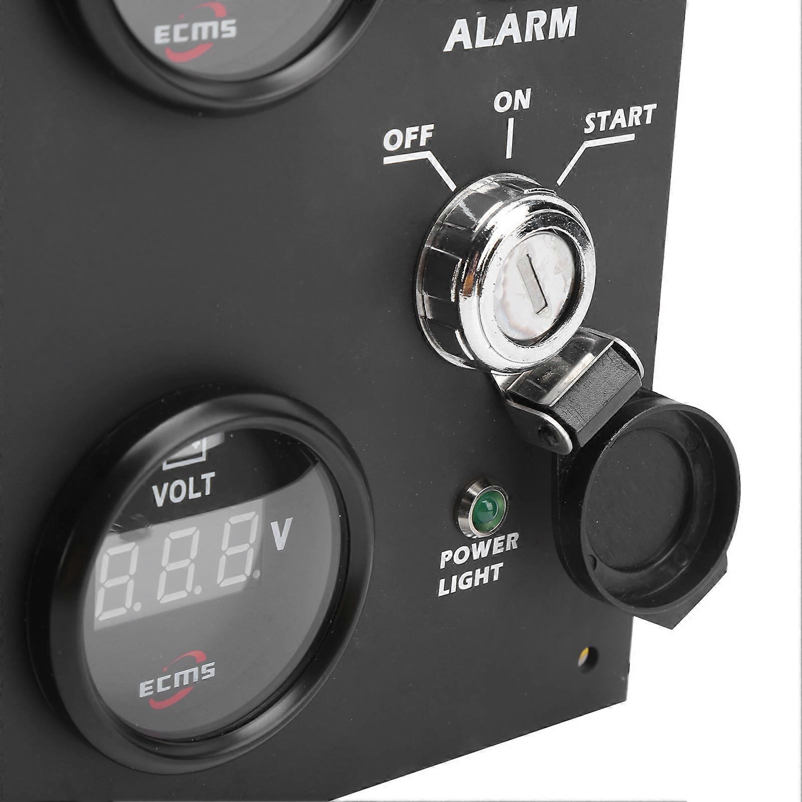 MultiFunction Switch Panel 12V/24V with Working Oil Pressure Water Temperature Hour Voltage Meter