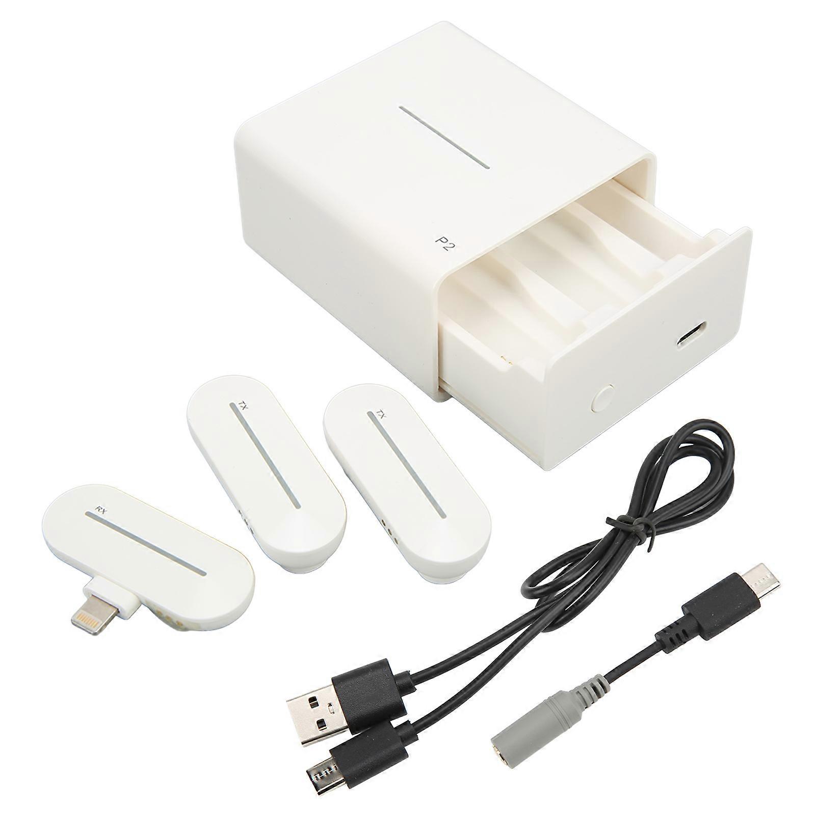 SYNCO P2L Wireless Lavalier Microphone 2.4G Clip On Mic 2 Transmitters 1 Receiver System