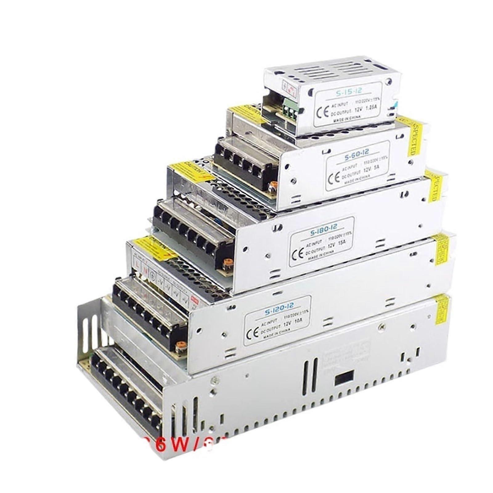 DC 12V Power Supply Transformer 10A 120W Switching LED Driver Adapter for 110V 220V Strip Lights F2 Model