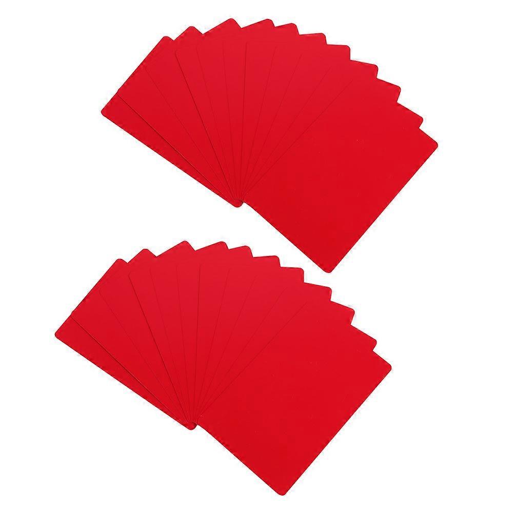 Red Aluminum Blank Cards for DIY Use 100 Pcs Business Cards