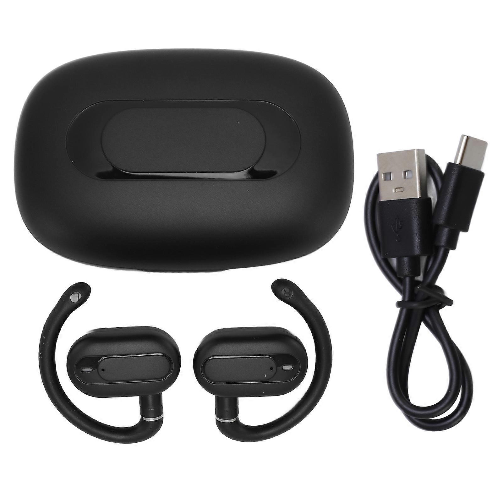 Black Bluetooth Translation Earbuds with Real-Time 144 Language Support and Noise Reduction