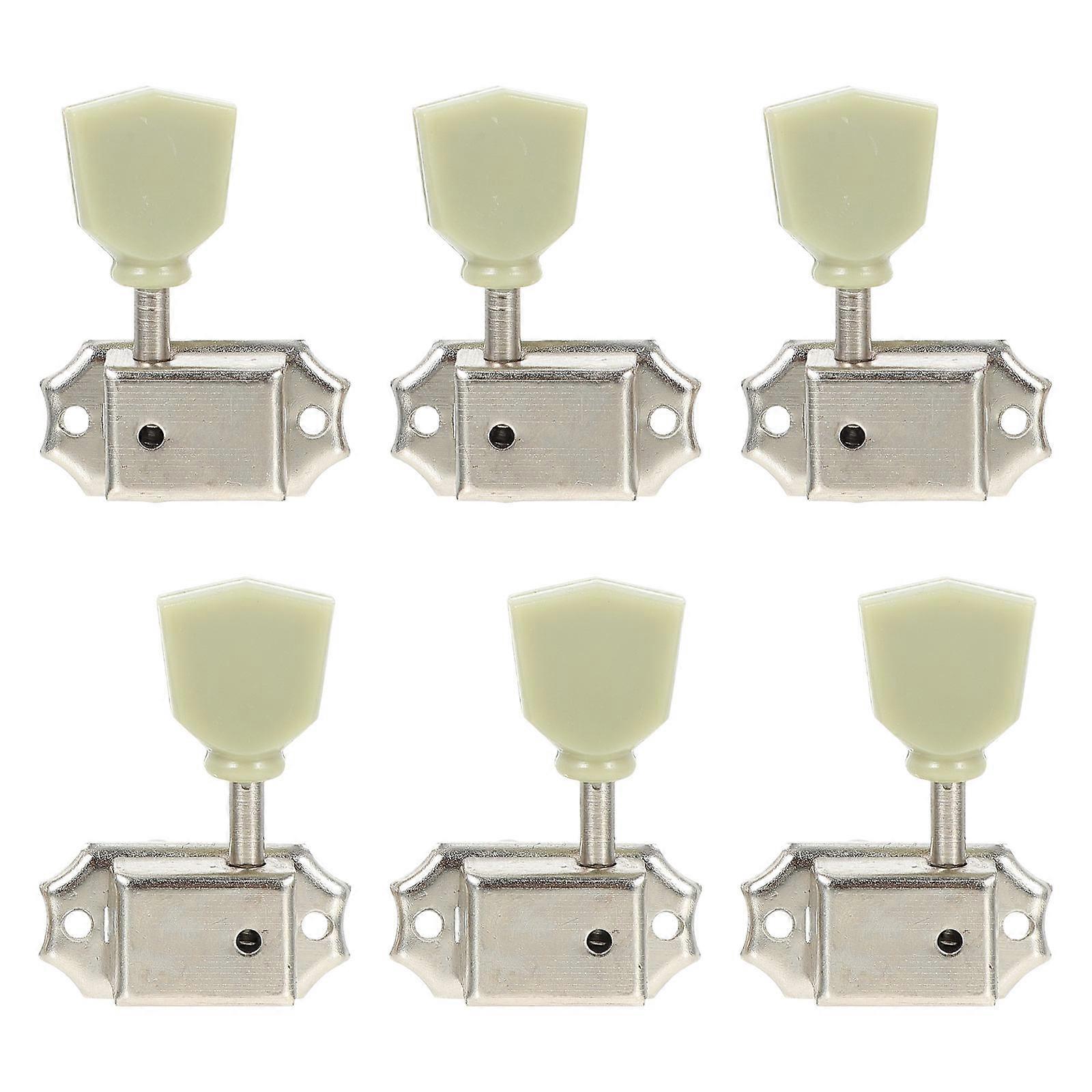 6pcs Durable Guitar Pegs for Easy Installation – Reliable Tuning Accessories for Guitarists and Beginners, Silver Finish