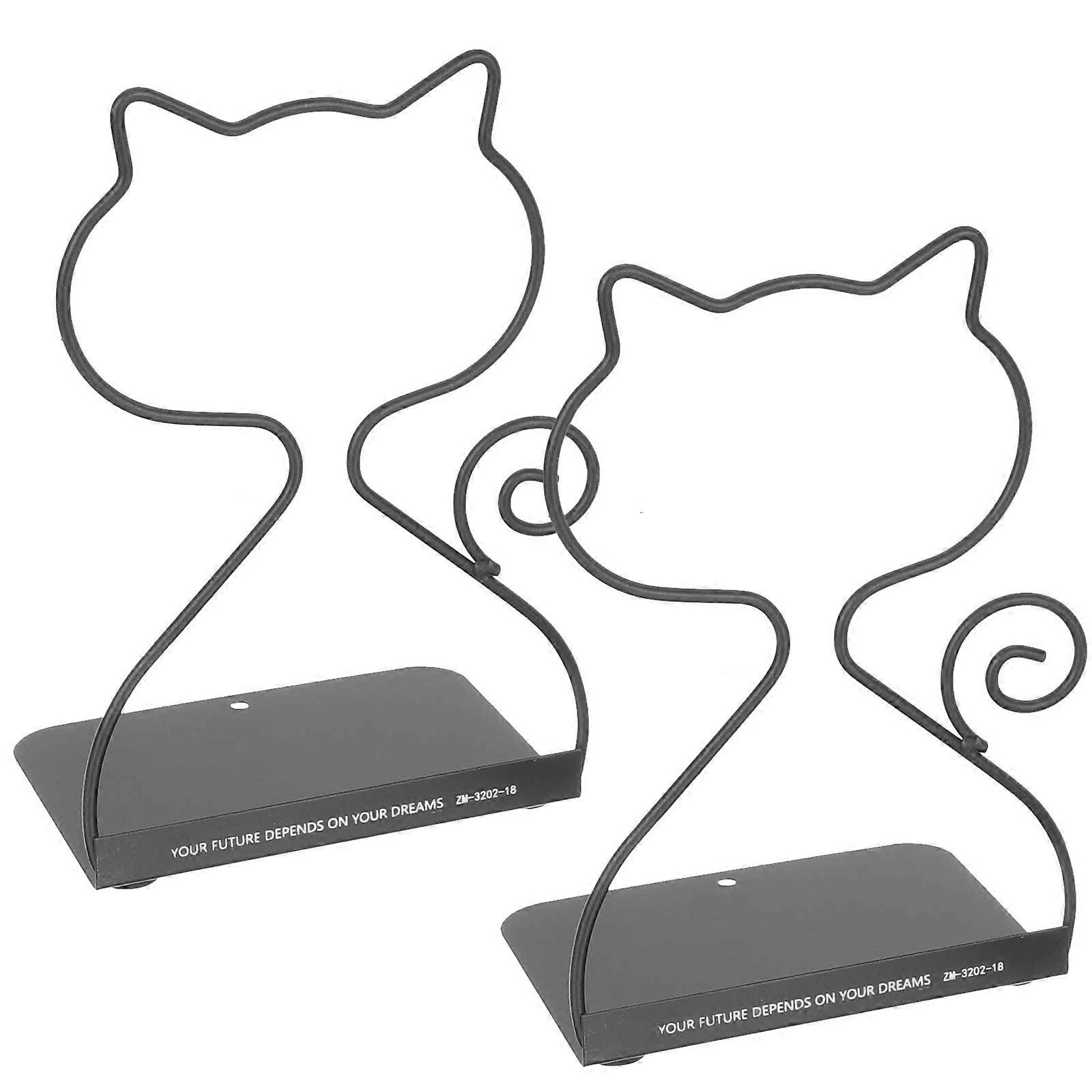 Metal Book Stands   Heavy Duty Non Slip Bookends for Desk & Bookshelf   Sturdy Reading Holders with Polished Finish for Home, Office, and School Use