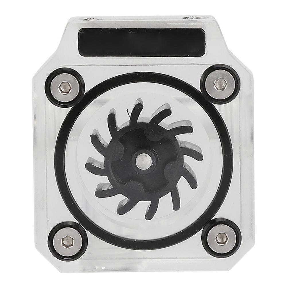 Water Cooling Flow Meter Transparent Acrylic Two Way 3 Holes Computer Accessories(Black )