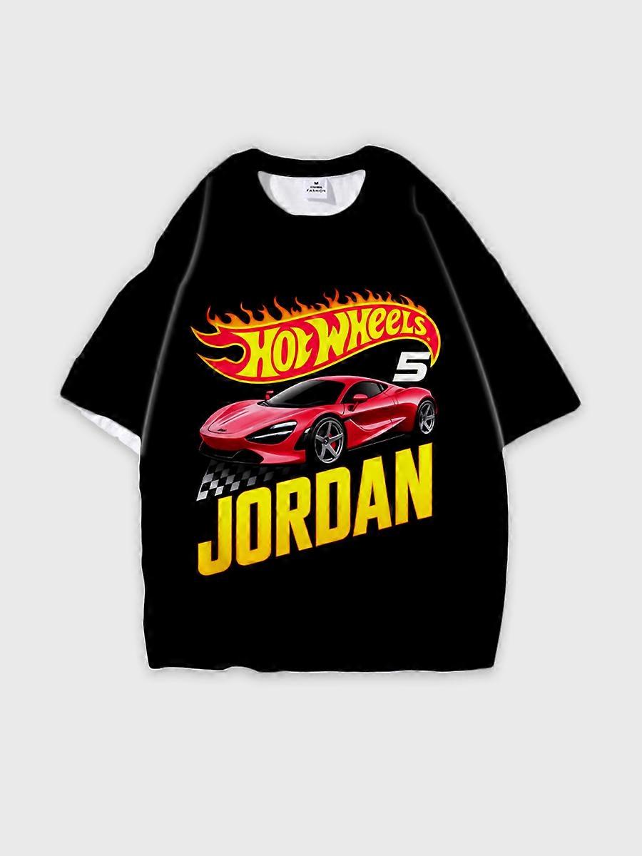 T-shirt round neck Pattern loose short sleeve JW3018