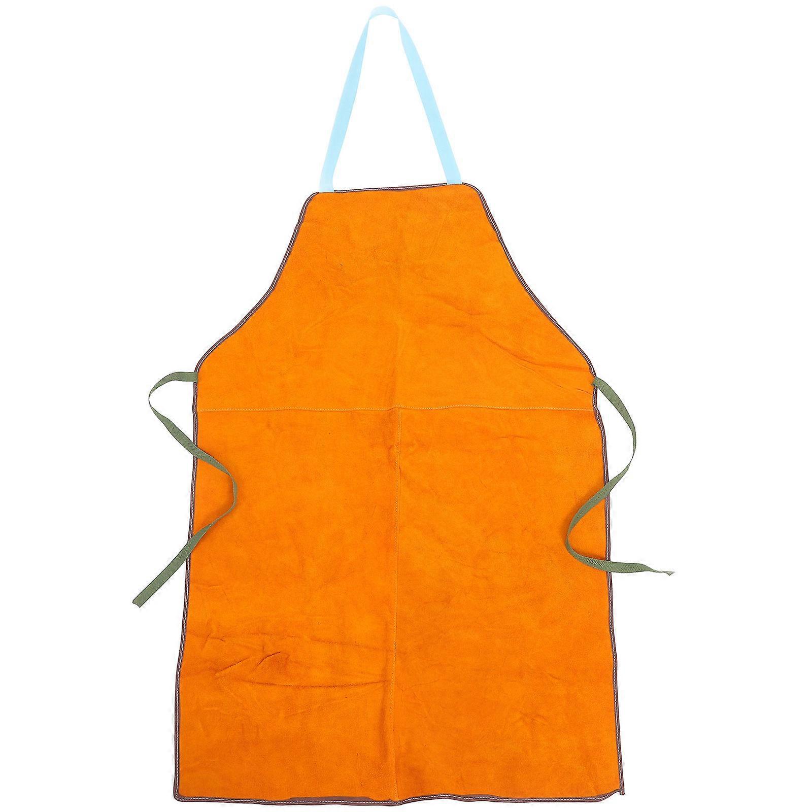 Electric Welding Apron Cowhide Heat Insulation for Working Use 1Pcs