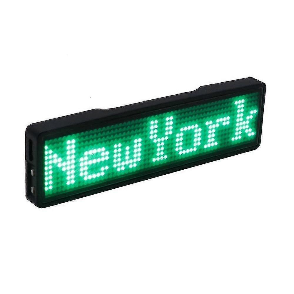 DIY Programmierbares Scrollen Nachricht LED-Abzeichen in Grün - Bluetooth Digital Display für anpassbare Warnungen und Benachrichtigungen