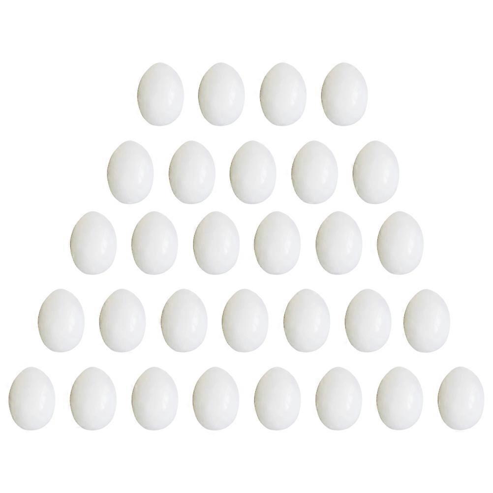 30pcs Realistic Solid Pigeon Eggs Fake Nesting Props for Hatching, Breeding, Dove & Easter Decor