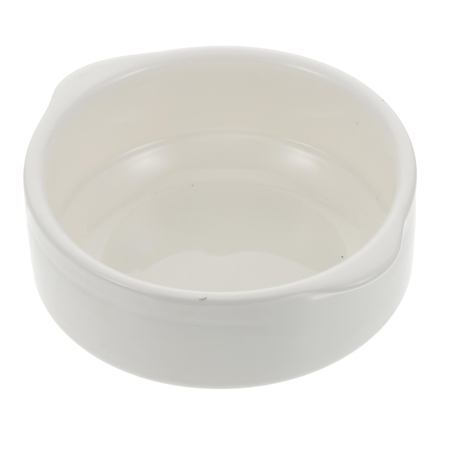 Ceramic Stew Pot Double Ear Steaming Bowl Heat-Resistant Easy to Clean 1Pack