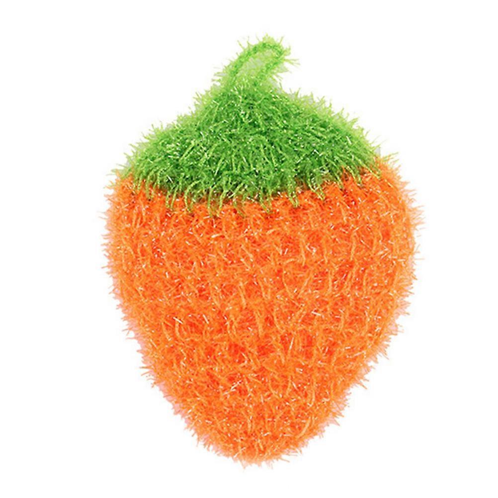 Dish Washing Cloth Strawberry Shape Stain Cleaning 4Pcs