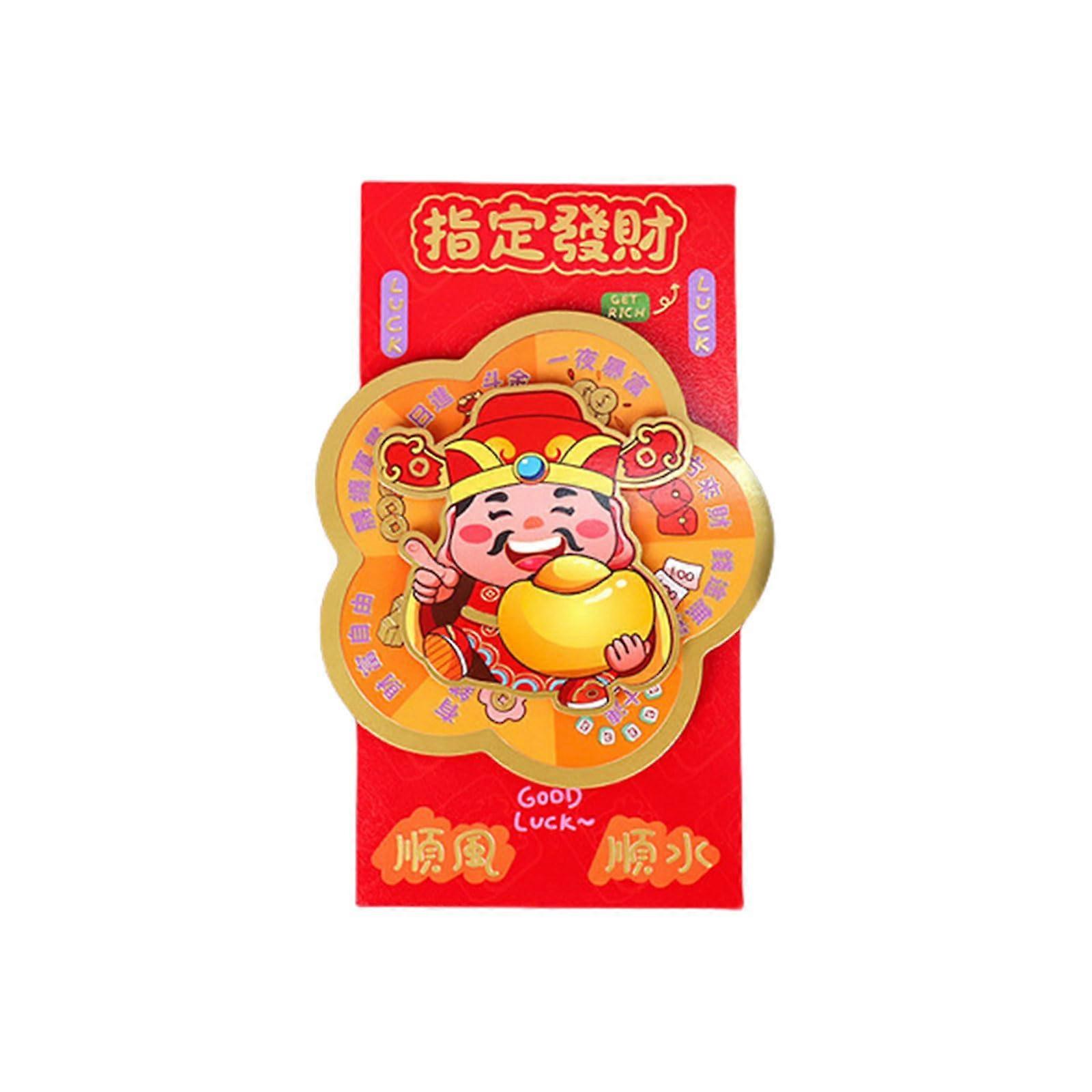 Cartoon Wallet Envelopes 4x7 Paper Purse Red Spring Festival Money Bag Blessing Envelope for Gifts and Cash