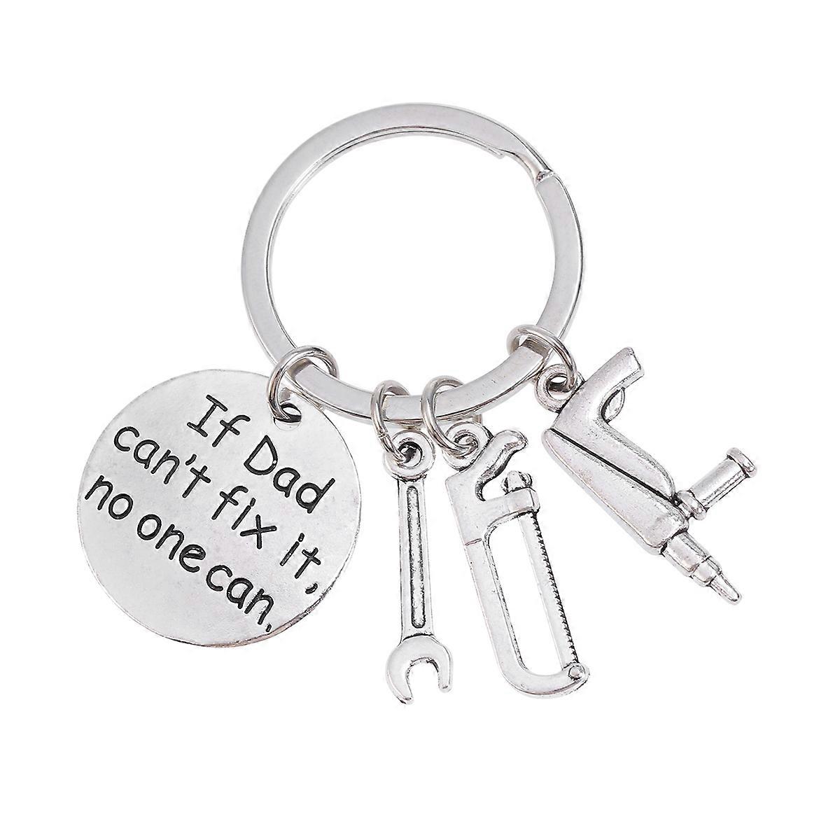 Gadgets For Dad Metal Key Ring Wrench Design Modern Style Hand Tools Bag Pendant 1Set
