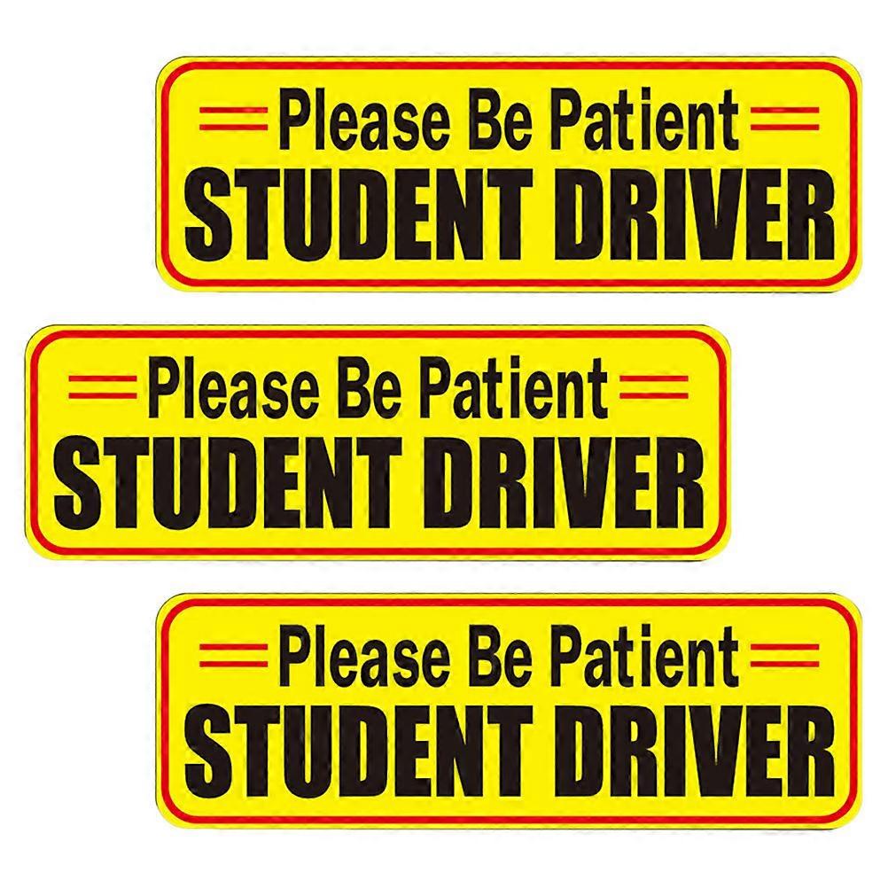 3pcs Reflective Magnetic Safety Stickers High Visibility Car Decals for Beginner Drivers Reusable Warning Magnets