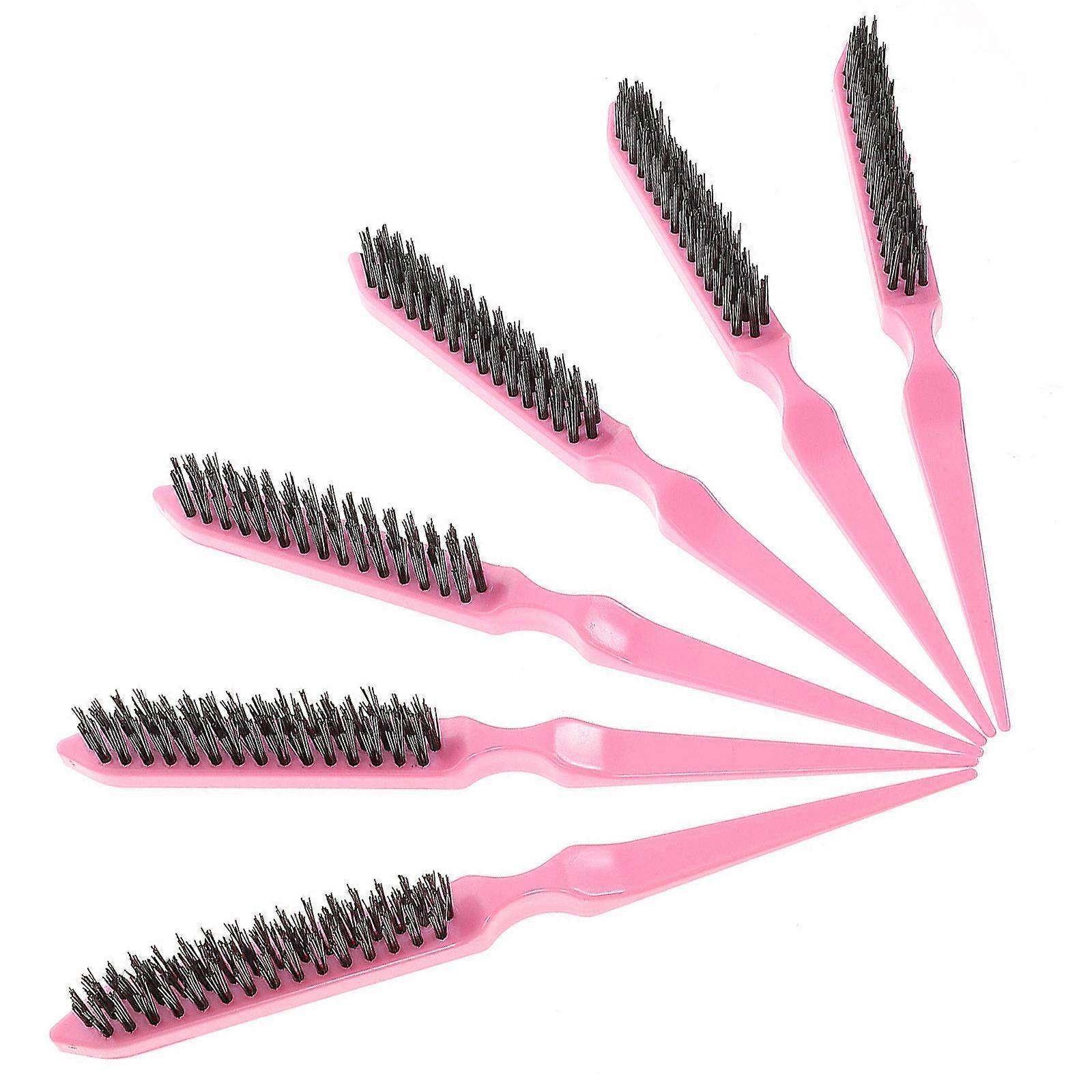 6pcs Professional Hair Teasing Combs, Three Row Pin Tail Design for Natural Hair Styling, Durable with Enhanced Friction for Volume and Perming