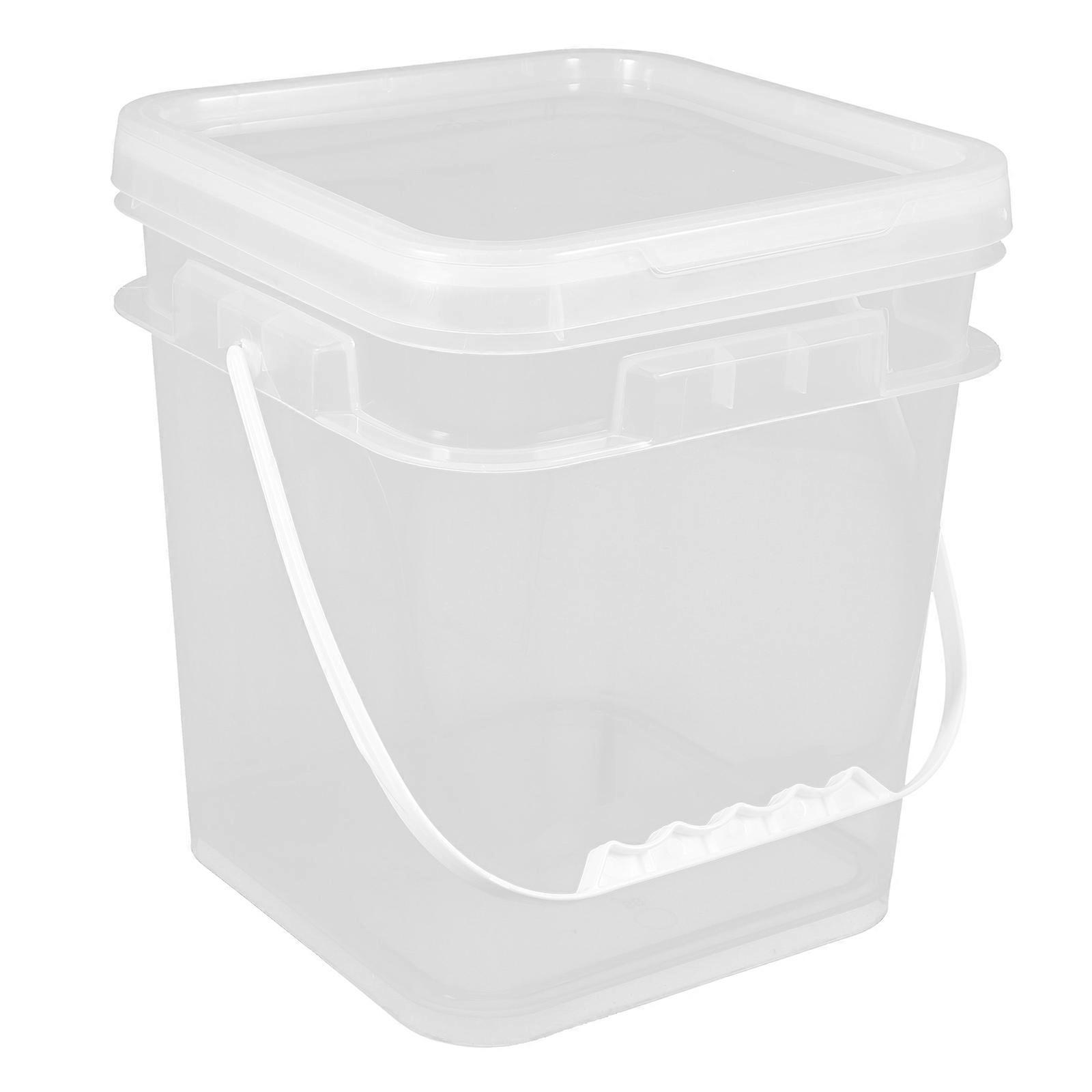 Food Grade Plastic Paint Bucket with Sealed Lid, Refillable Storage Container for Mixing and Storing Paint, Varnish, Pigment, Suitable for Household