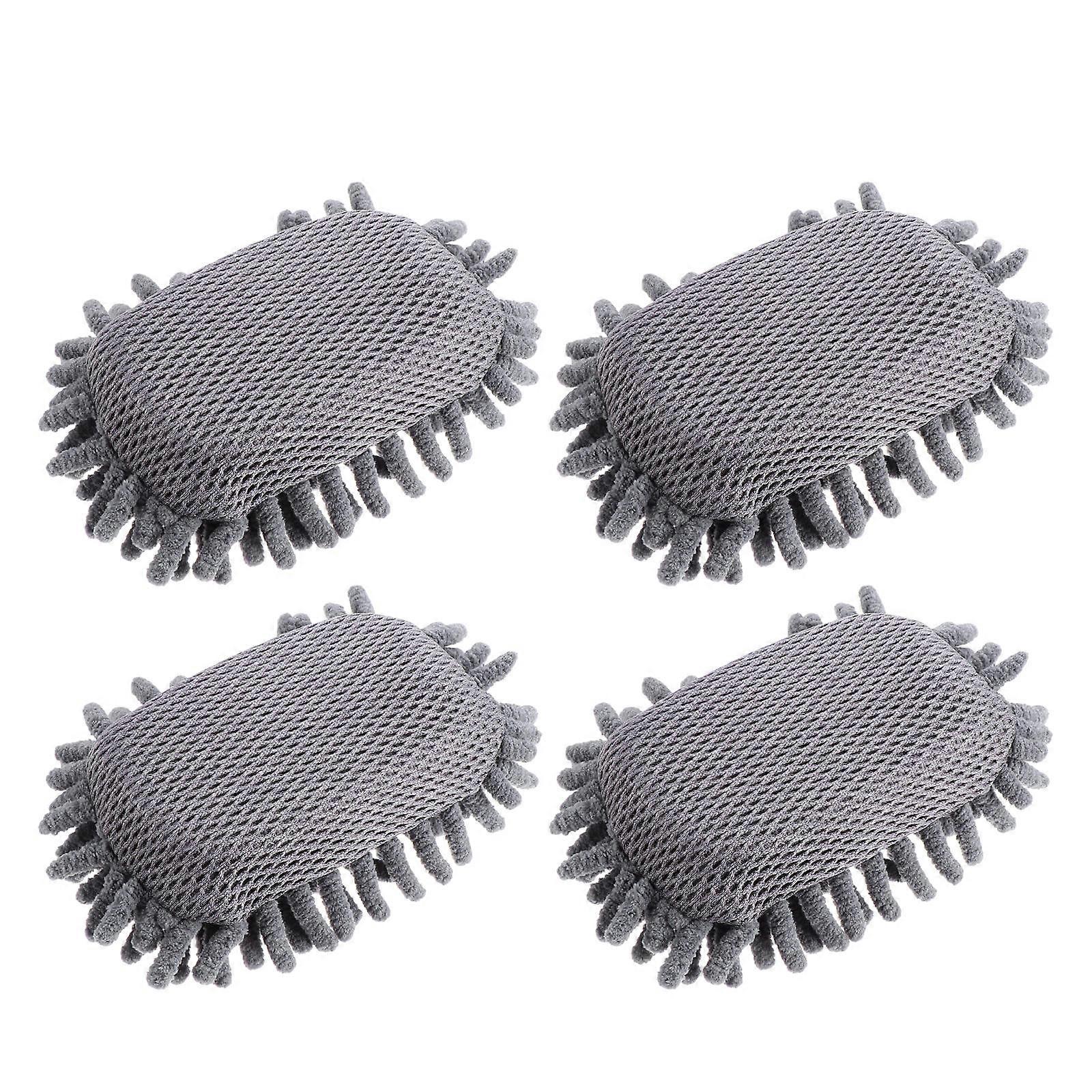 Premium Chenille School Blackboard Eraser for Cleaning Portable Grey 4pcs Comfortable Grip