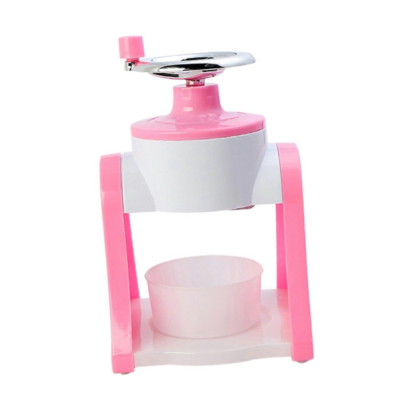 Ice Maker Ice Breaker for Home Use Hand Tools Ice Shaver Ice Crushing Accessories Mini Ice Cube Maker Slushie Snow Cones Pink Stainless Steel