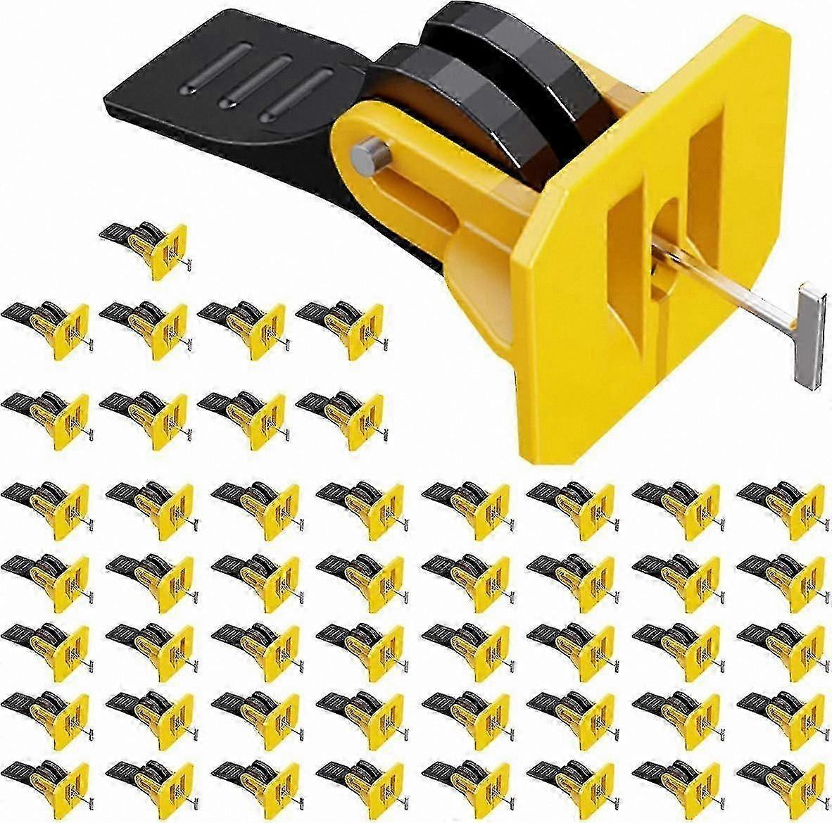 50-Pack Reusable Tile Leveling Kit with Adjustable Spacers and Balancing Tools for Flooring Projects