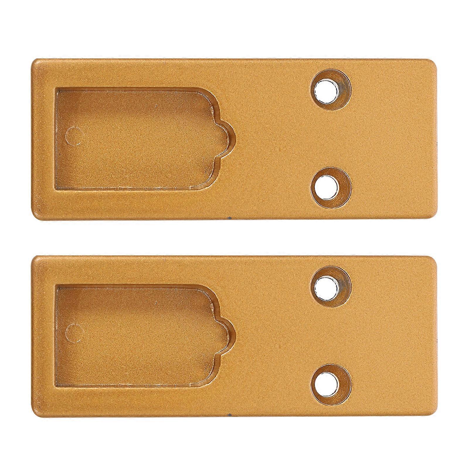 Closet Pole Socket Flange Rod Holder Rectangular Professional Use Zinc Alloy Support 2Pcs