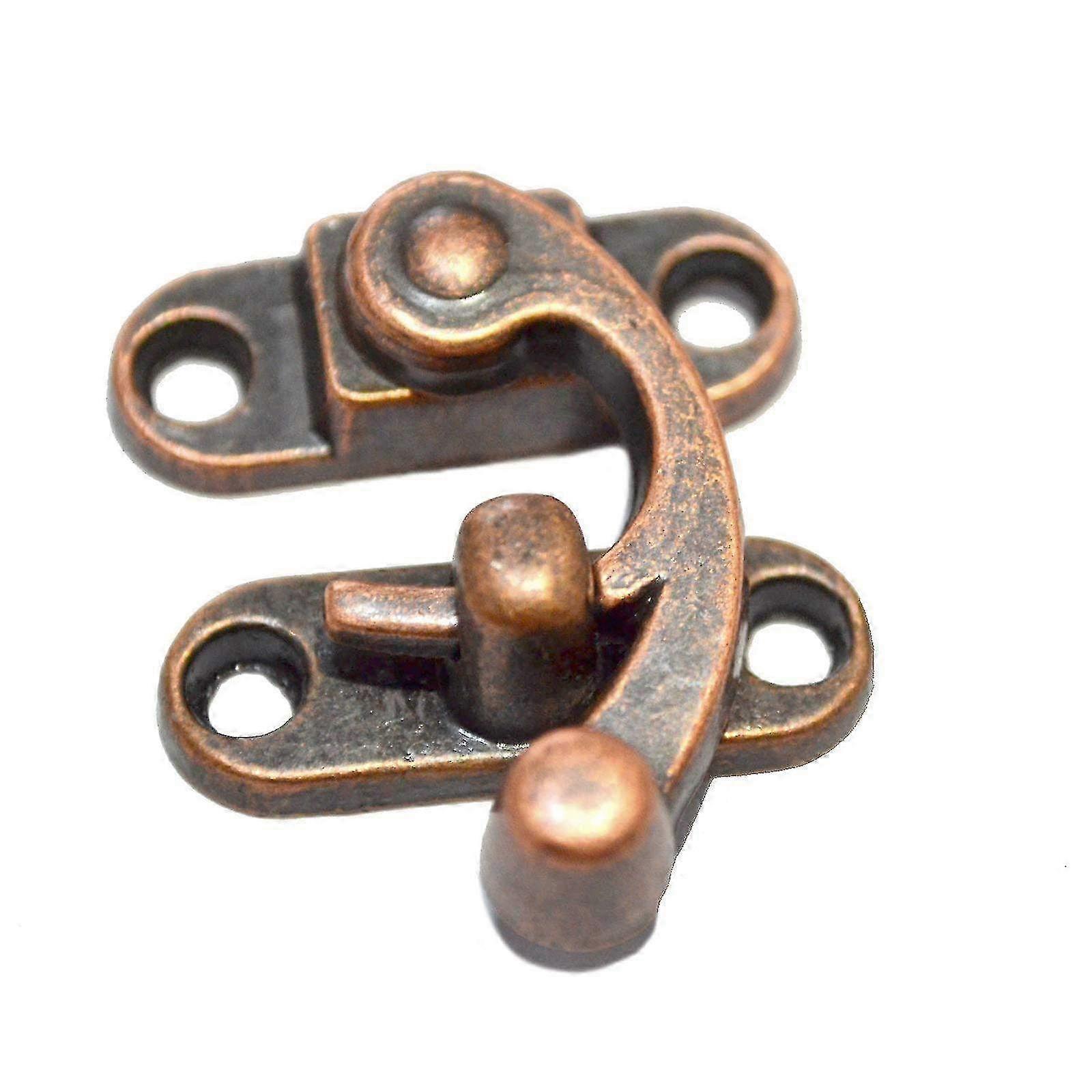 5-Pack Vintage Bronze Swing Lock Hooks - 1-1/8 x 1-3/8 Decorative Hardware for Practical Home Use & Furniture Solutions