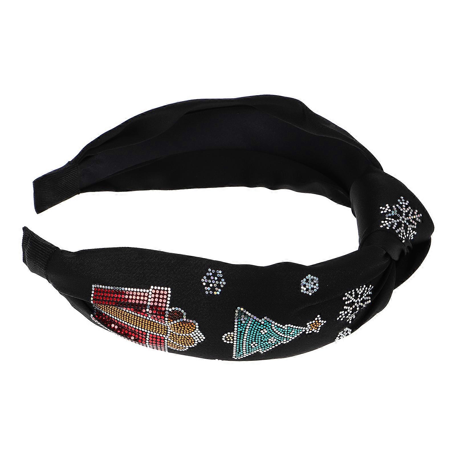 Festive Charm Christmas Headband Stylish Knotted Design Holiday Parties 6.7×5.1×2.6in 1Set