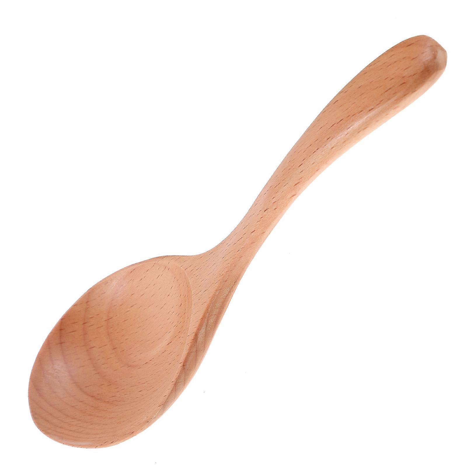 Wooden Serving Utensils Wood Soup Scoop Small Size Pointed Tip for Outdoor Use 1Piece