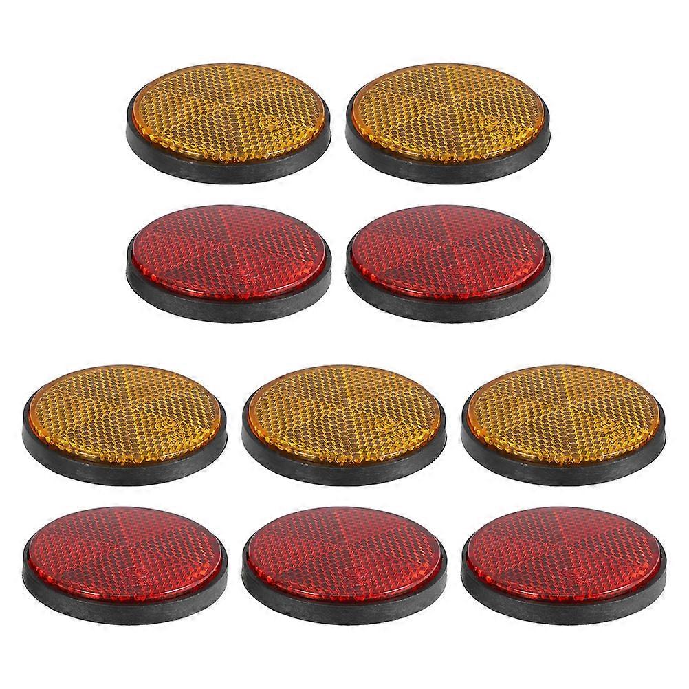 להלן תיאור מוצר מלוטש עבור **10 יחידות מחזירי אור עגולים בטיחותיים לאופניים ואופנועים**:

### **10 יחידות סבב בטיחות