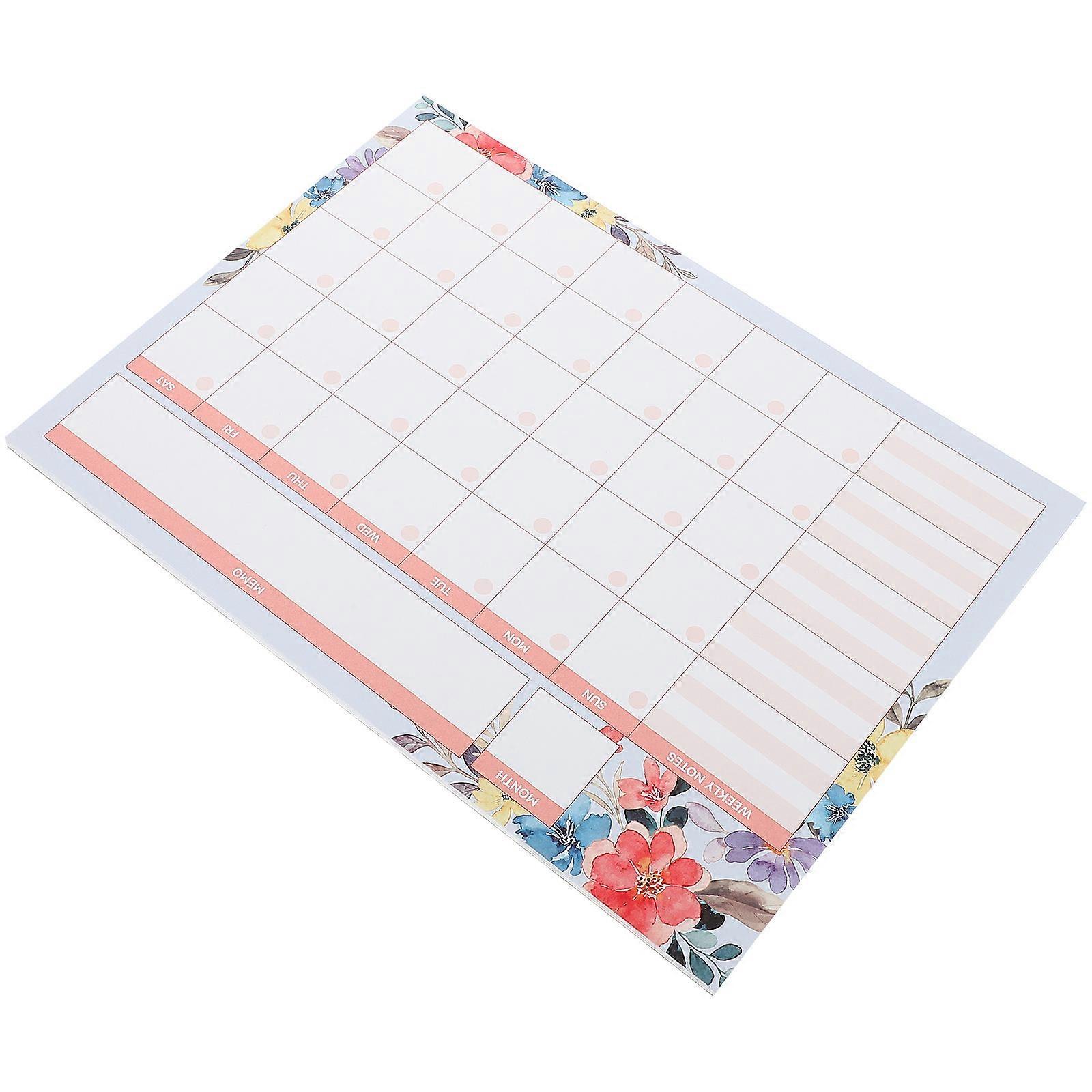 Compact Monthly Planner Notepad Stylish Blank Notebook for Office School Travel Easy Scheduling and Organization