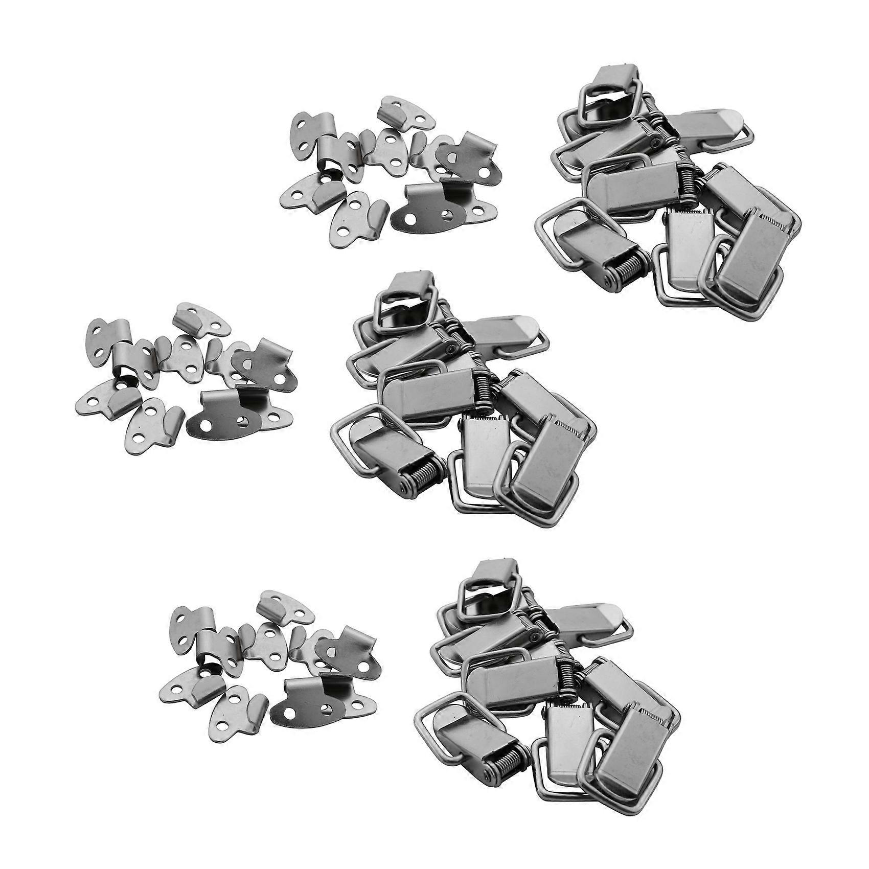 30Pcs Cabinet Spring Loaded Iron Straight Loop Toggle Latch 45mm Length