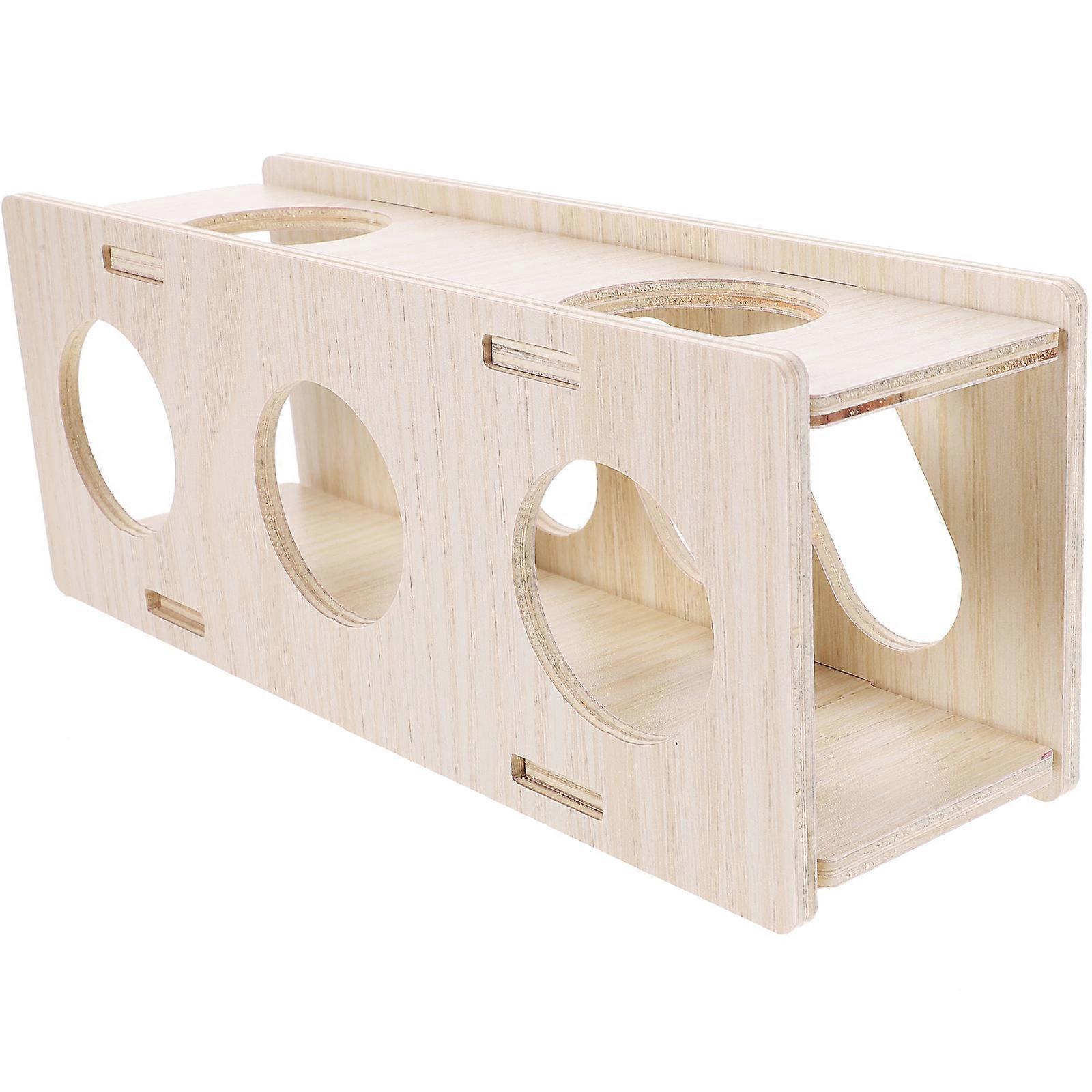 Wood Hamster Tunnel 2pcs Hideout for Guinea Pig and Hamster