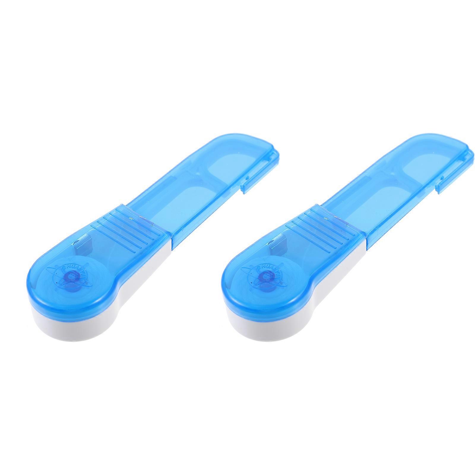 Tooth Flossers Replaceable Flosser Dental Hygiene Tool PP Material Prevention Blue 2Pcs