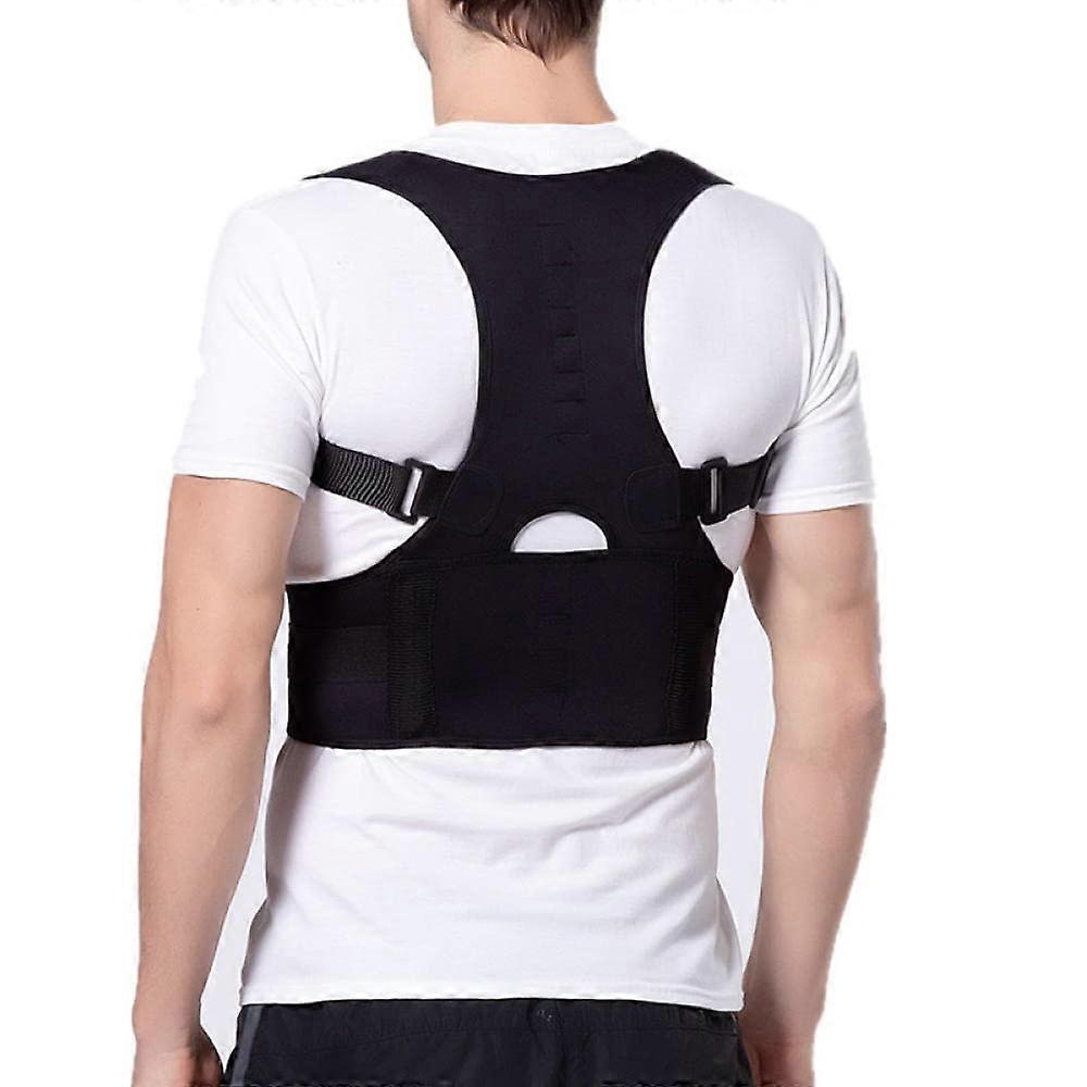 Posture Corrector Adjustable Shoulder Support Belt Neoprene Corset Belt Black 2XL