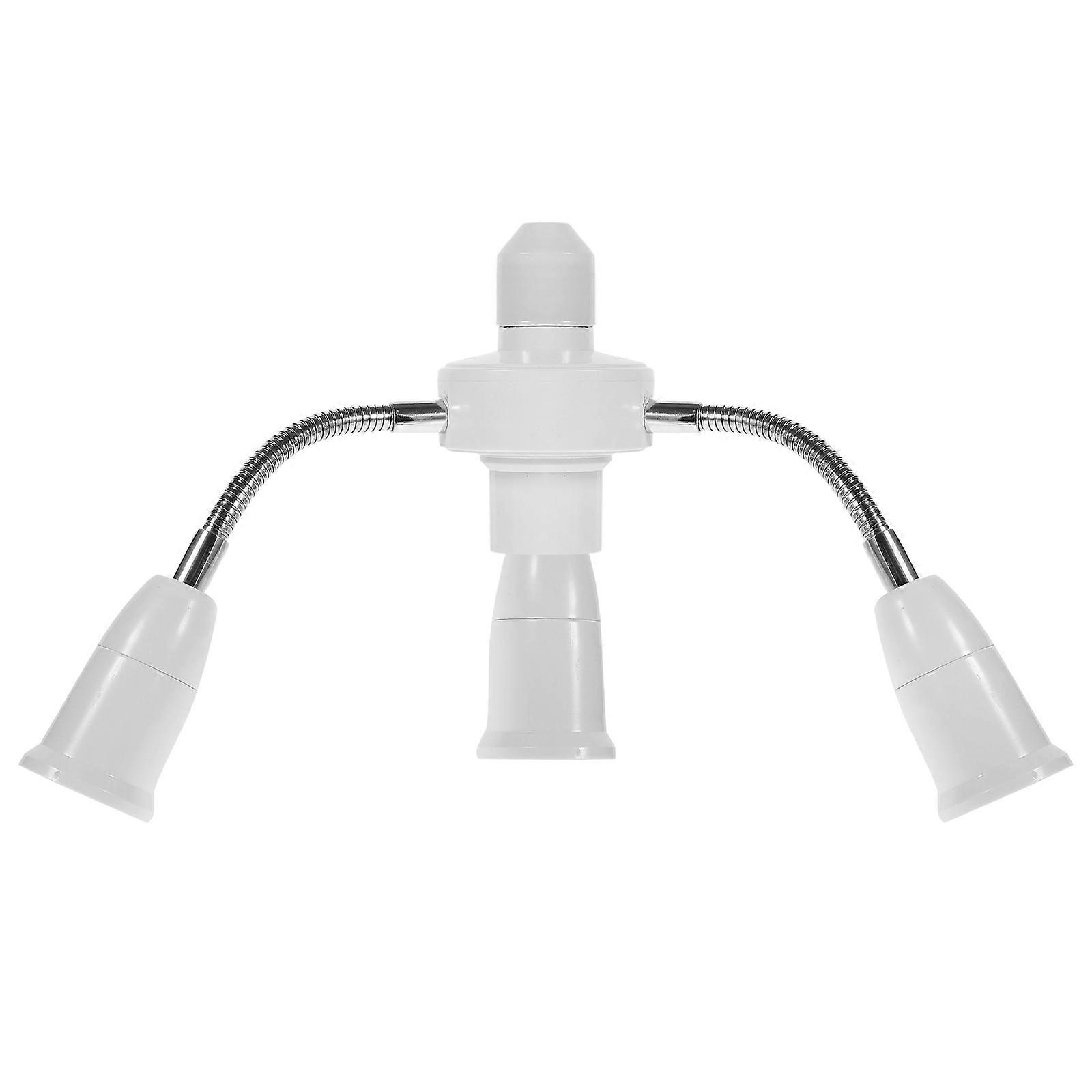 Light Extension Socket E27 Light Bulb Holder Extension For Home Lighting White Plastic Flexible Lighting Adjustment 1Pack