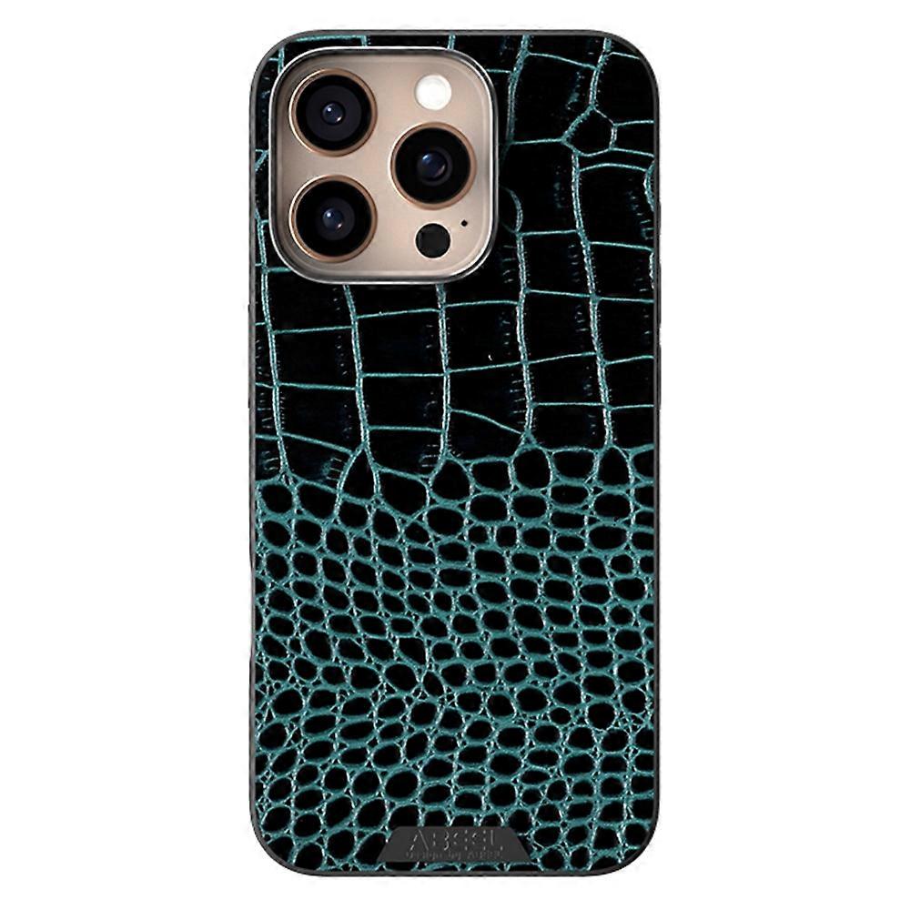 ABEEL Compatible For iPhone 16 Pro Case Compatible with MagSafe Crocodile Texture Micro-Embossing Back Cover