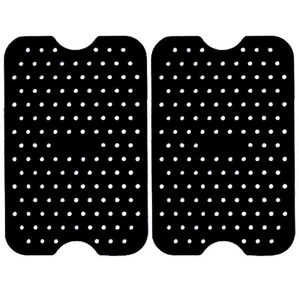 Air Fryer Seal And Shield 2-Piece For Double-Zone Air Fryers Grease Splatter Guard Easy To Use Black