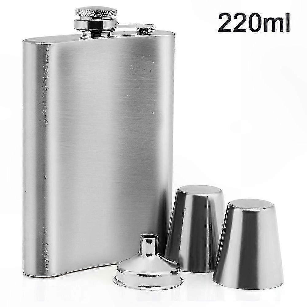 Premium Stainless Steel Flask Set with Accessories - Includes 2 Cups and Funnel