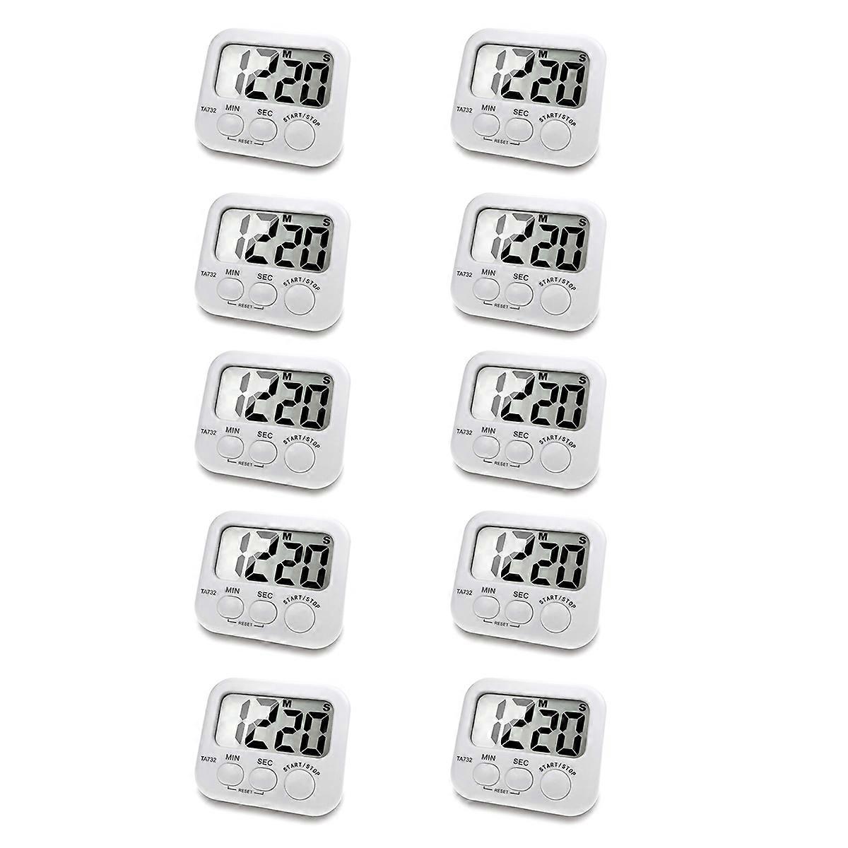10X Digital Kitchen Timer, Large Screen Large Font Display, Magnetic Back Cooking Timer, Loud Alarm