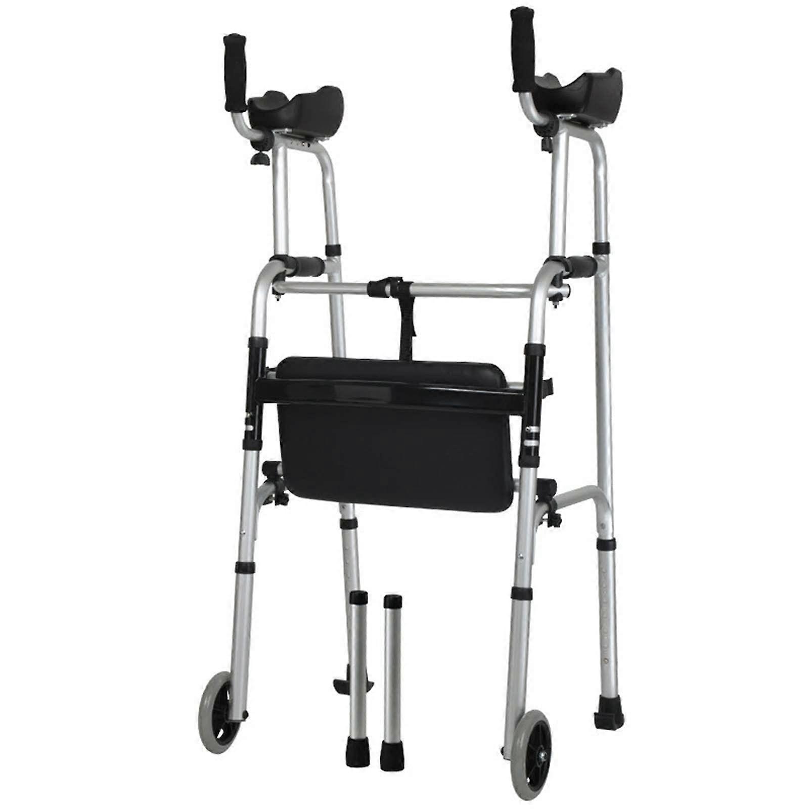 Folding, adjustable walkers with front wheels for seniors, walkers with fixed wheels decoration