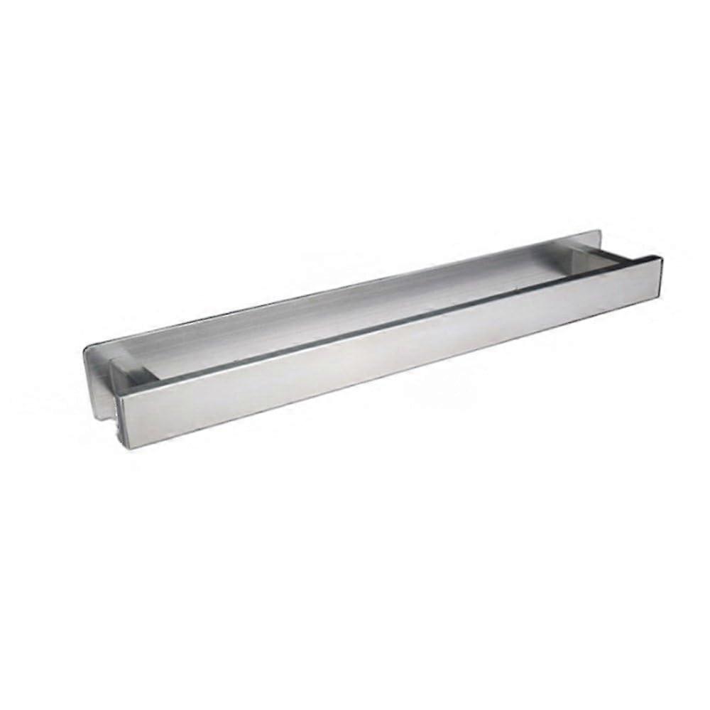 Selfadhesive towel holder made of black stainless steel for wall mounting