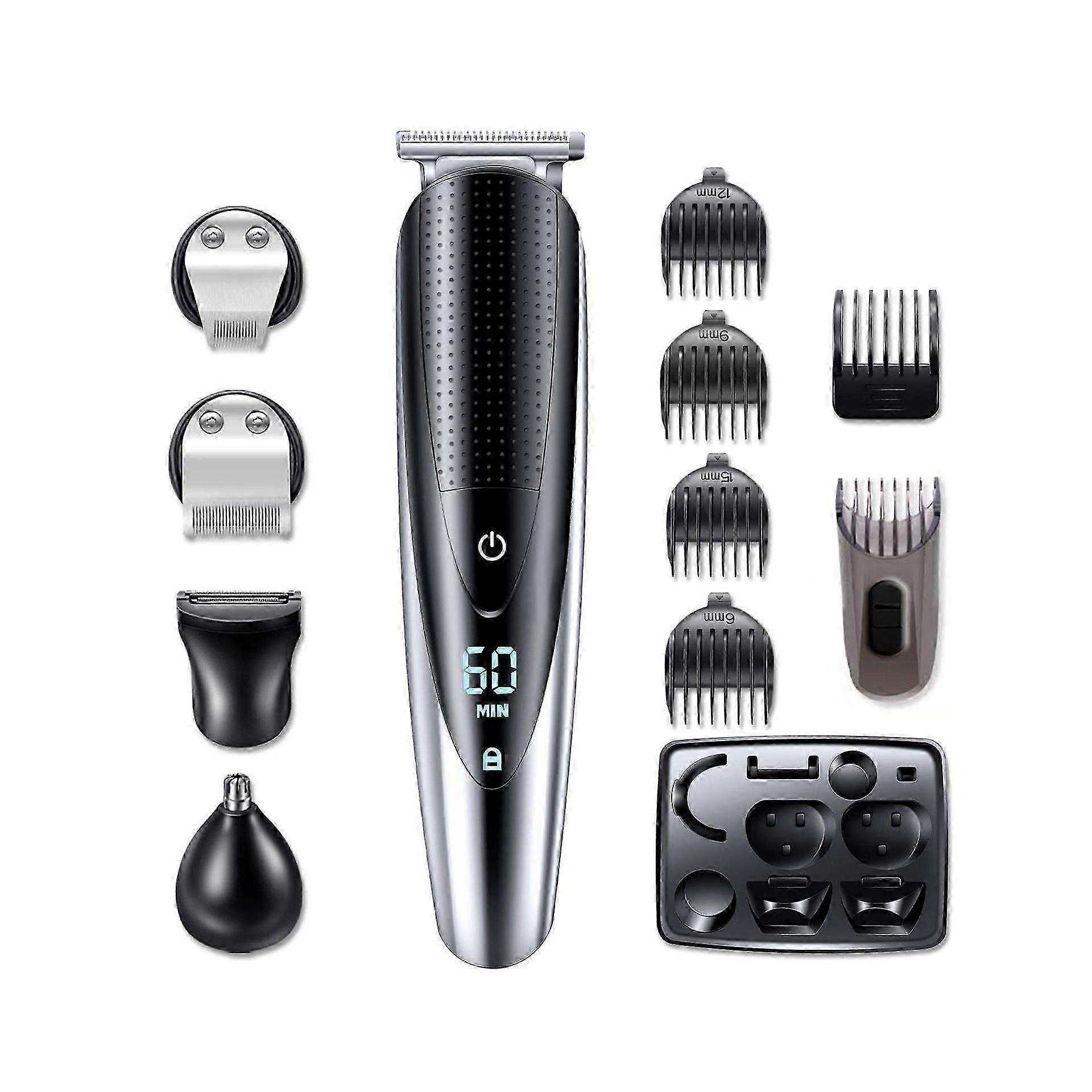 Mens Beard Trimmer Grooming kit Hair Trimmer Mustache Trimmer Body Groomer for Nose Ear Facial Hair Cordless Waterproof 5 in 1