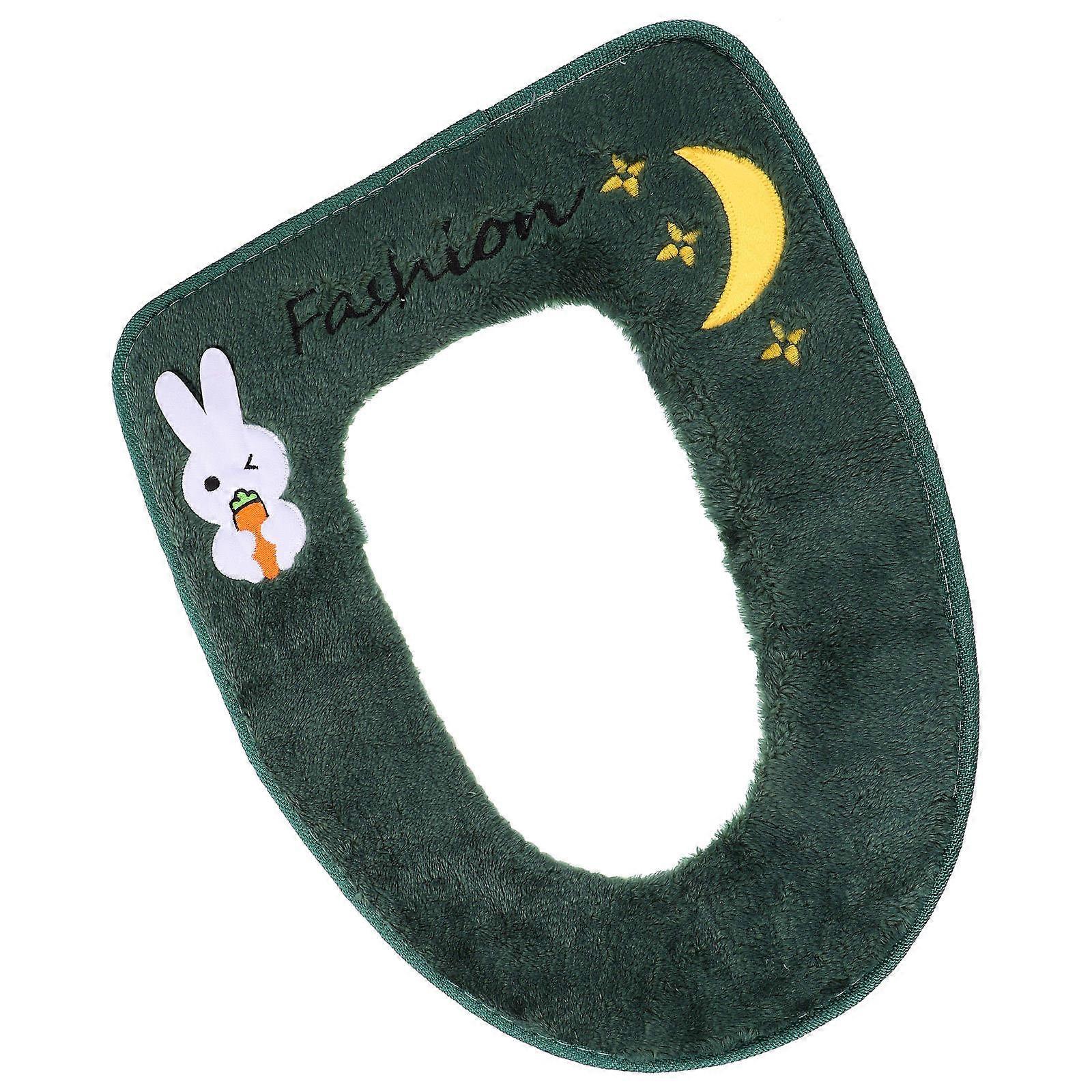 Soft Plush Toilet Seat Protector, Wear-Resistant Material, Convenient Cleaning Solution
