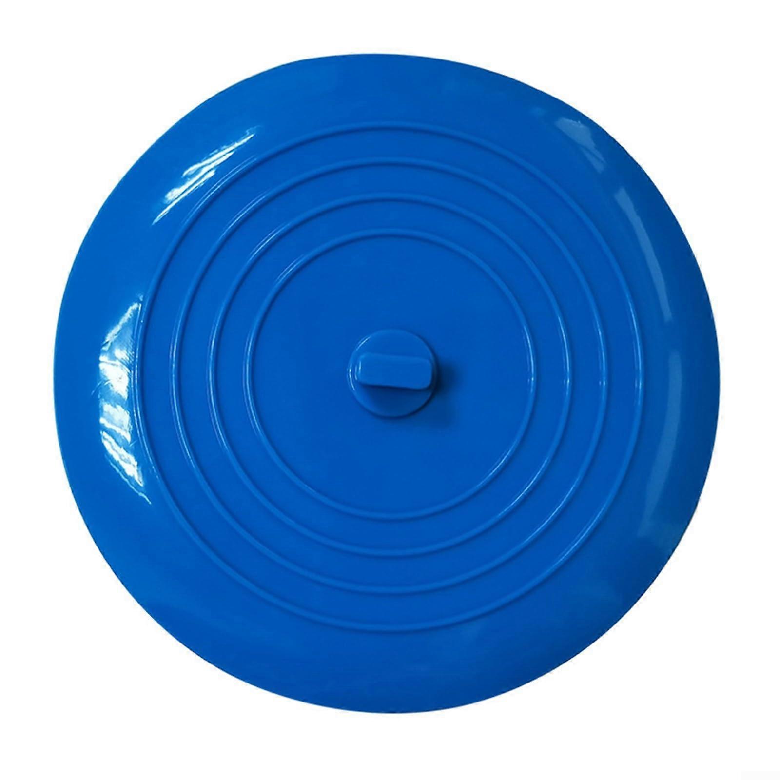Silicone bathtub and sink stoppers, effective sealing to prevent water leakage (blue).