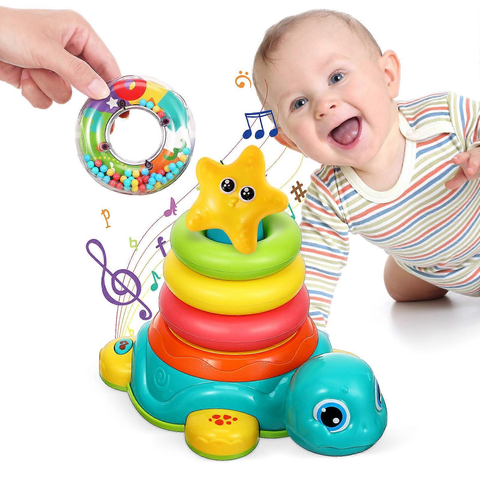 Stacking Turtle Toy Musical Light Sound Toy for Toddler Development