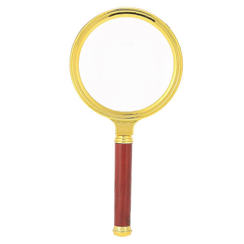 10X Magnifier Handheld Loupe with Detachable Wooden Handle for Reading Jewelry Checking