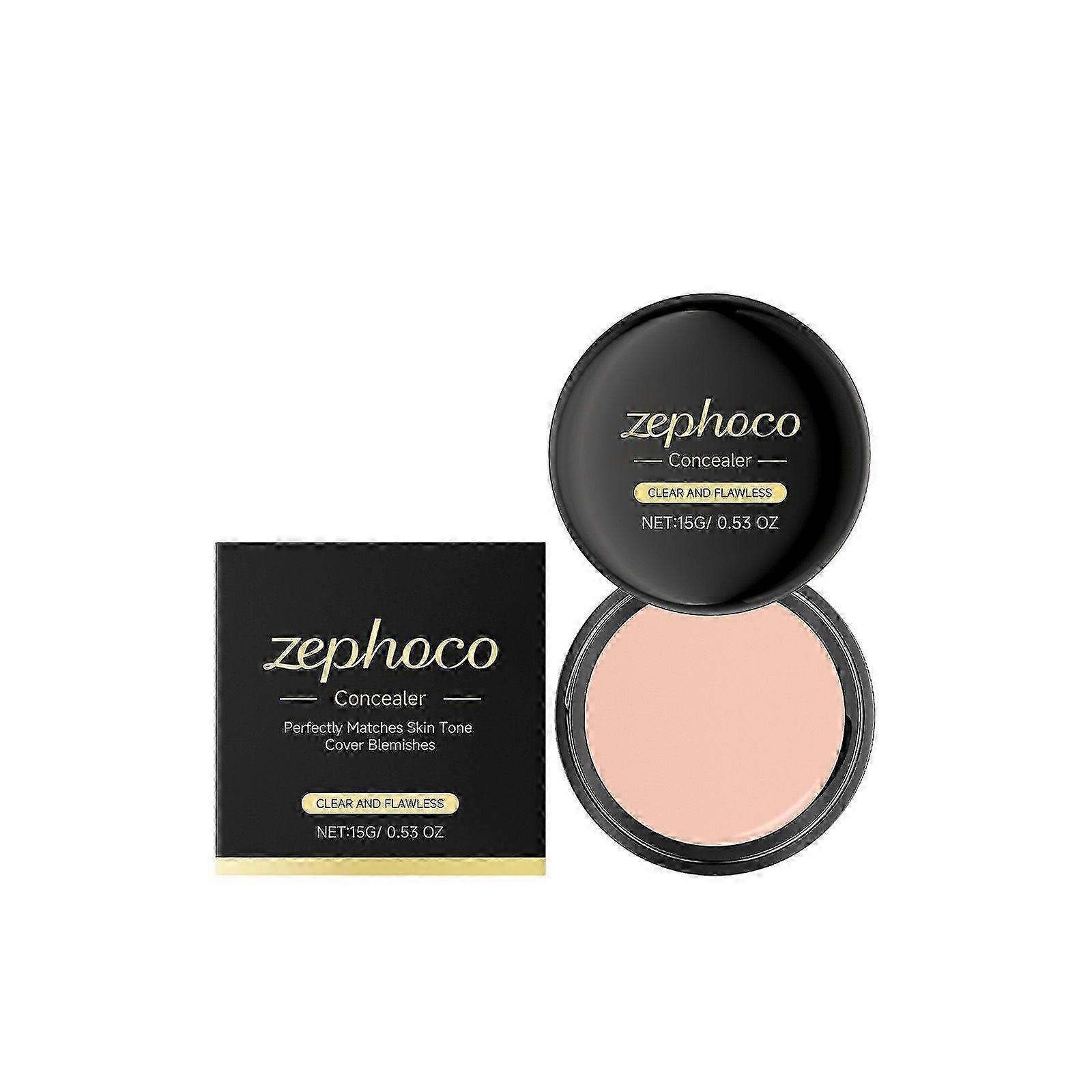 Full Coverage FoundationCream with Puff Waterproof Concealer Plate Face CosmeticsDelicate, Natural, Light And Light Cover, Soft, Skin-Friendly, Moistu