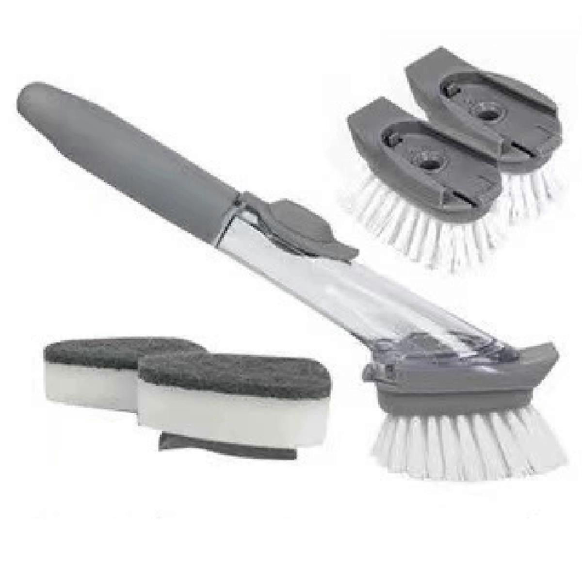 Soap Dispenser Dishwashing Brush Pot Brush Multi-Function Long Handle Cleaning Brush Suitable for Pot Cleaning