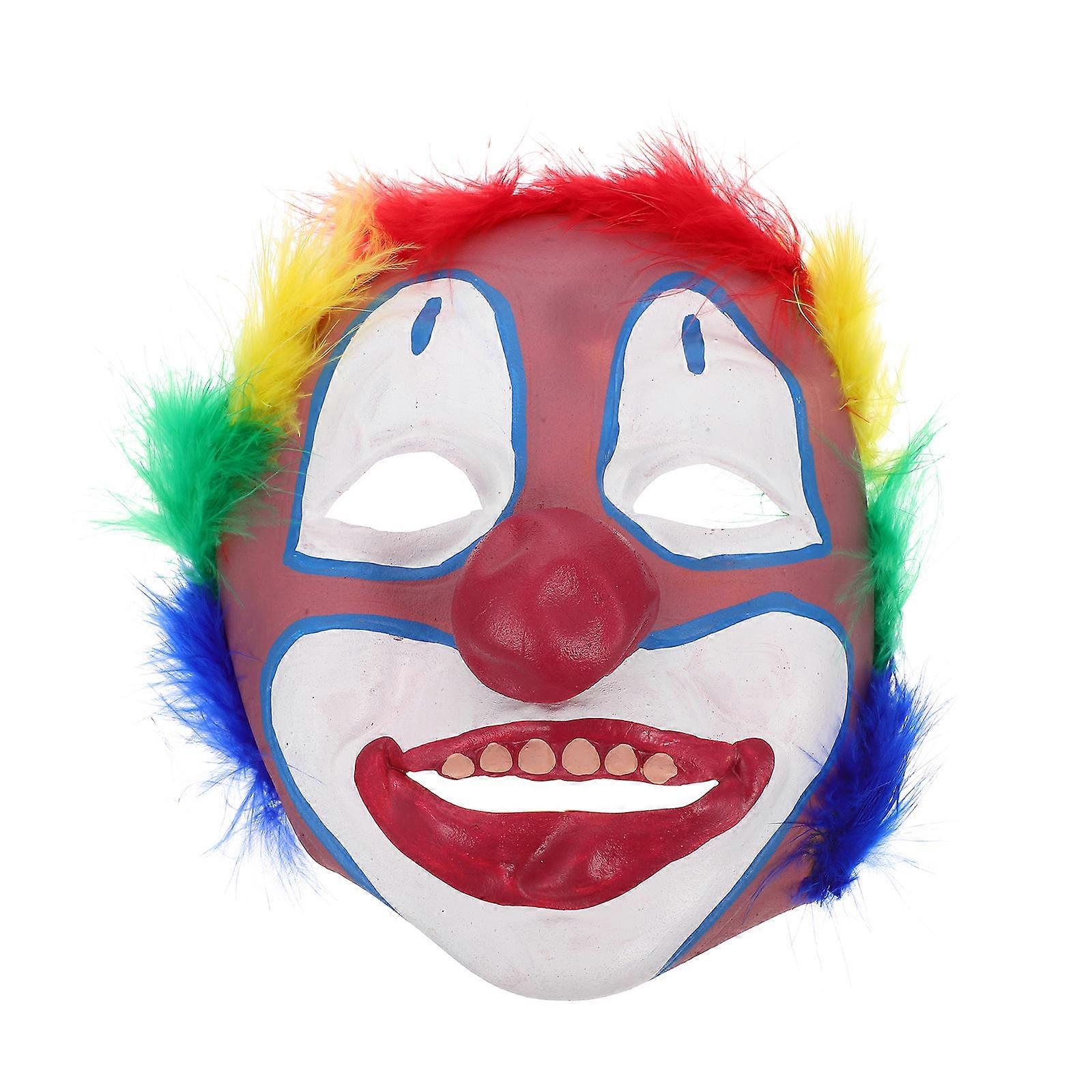 Clown Wig and Clown Mask Props for Performance Entertainment Random Style for Teens and Adults 1 Set