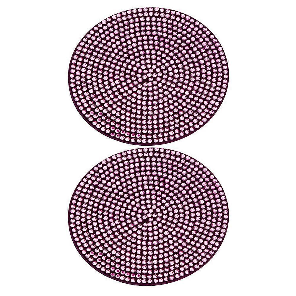 Pink Car Cup Coaster with PVC Material for Most Vehicles Nonslip and Easy to Clean 2pcs