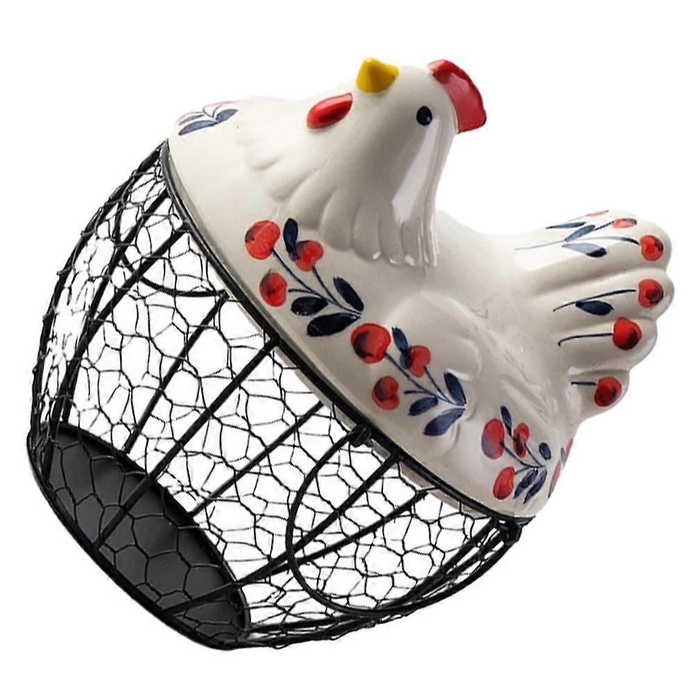 Chicken Shape Basket For Food Storage And Vegetable Organization In Assorted Color For Kitchen Use 1Set