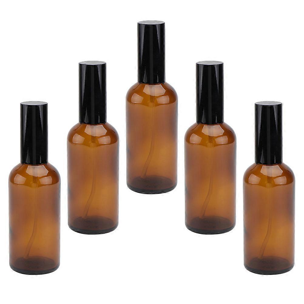 5 Pcs Reusable Glass Perfume Bottles Storage Containers For Home Use Travel Organization 100ml Capacity